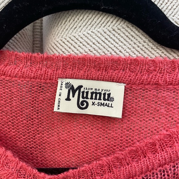 Show Me Your Mumu pink flower sweater, size xs - Picture 2 of 4